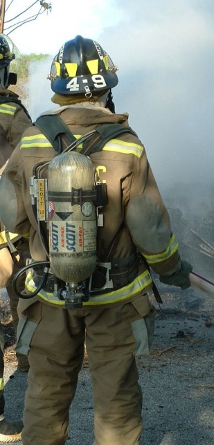 Both Engines and the Tanker assisted Wagontown on this garage fire; Route 340 east of Route 10...5/9/05